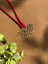 Red Tribal Tikon Long Dhokra Necklace